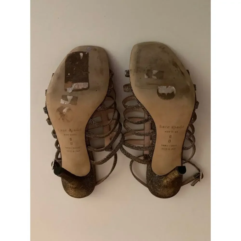Women's Kate Spade Delila Too Metallic Heels Size 8